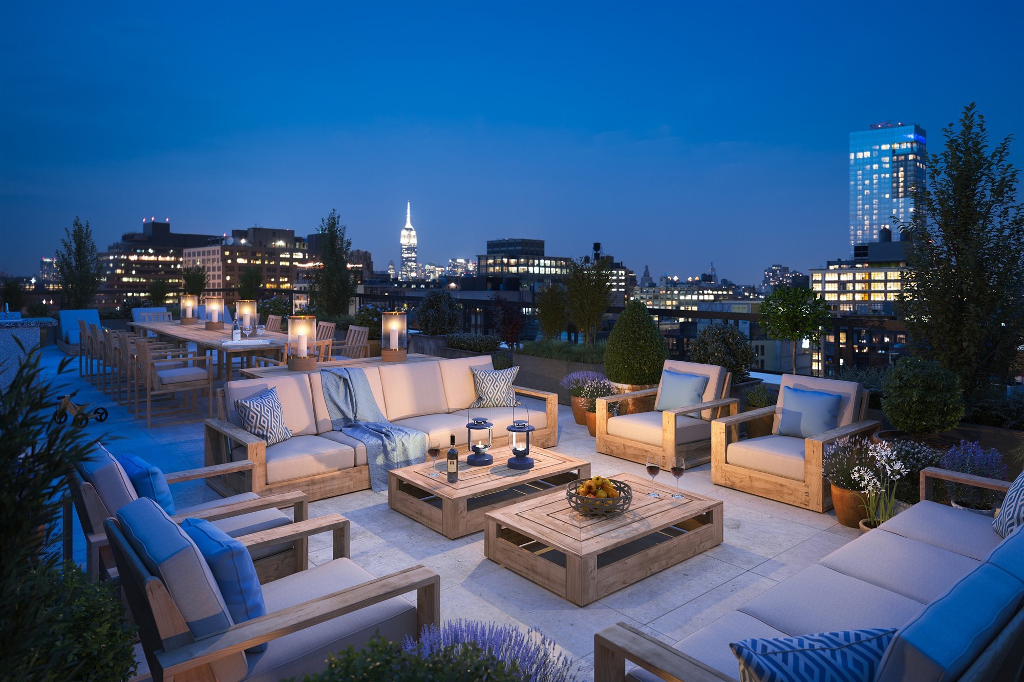 Terraza del apartamento de Tom Brady y Gisele Bündchen en Nueva York