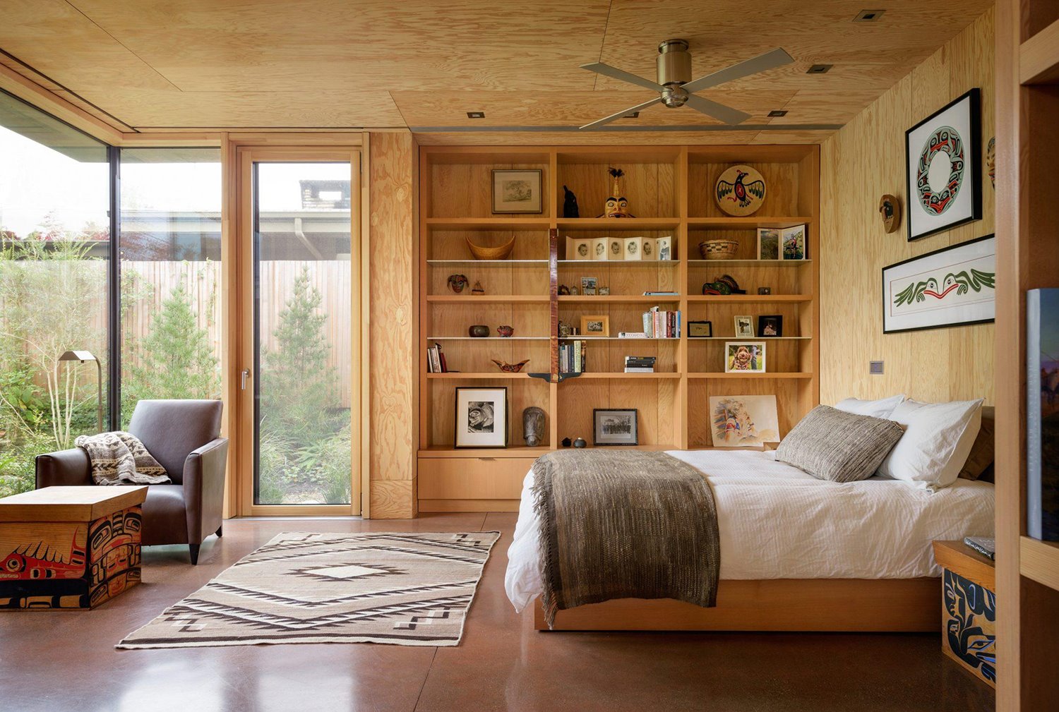city cabin olson kundig dormitorio