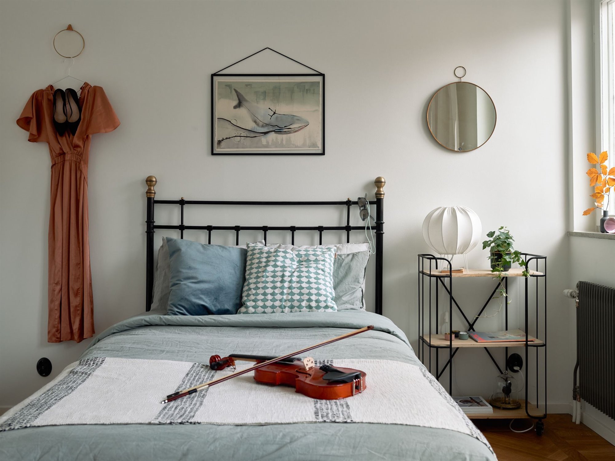 Piso en suecia con interiores de estilo nordico dormitorio juvenil