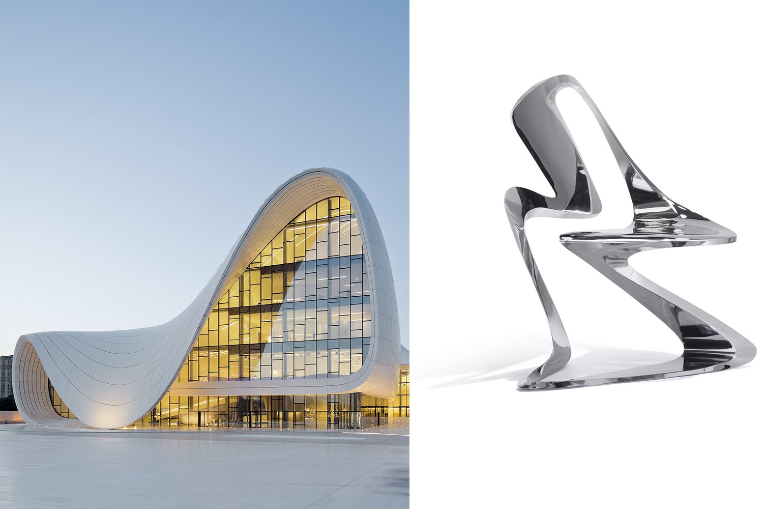 Silla y Centro Heydar Aliyev de Zaha Hadid