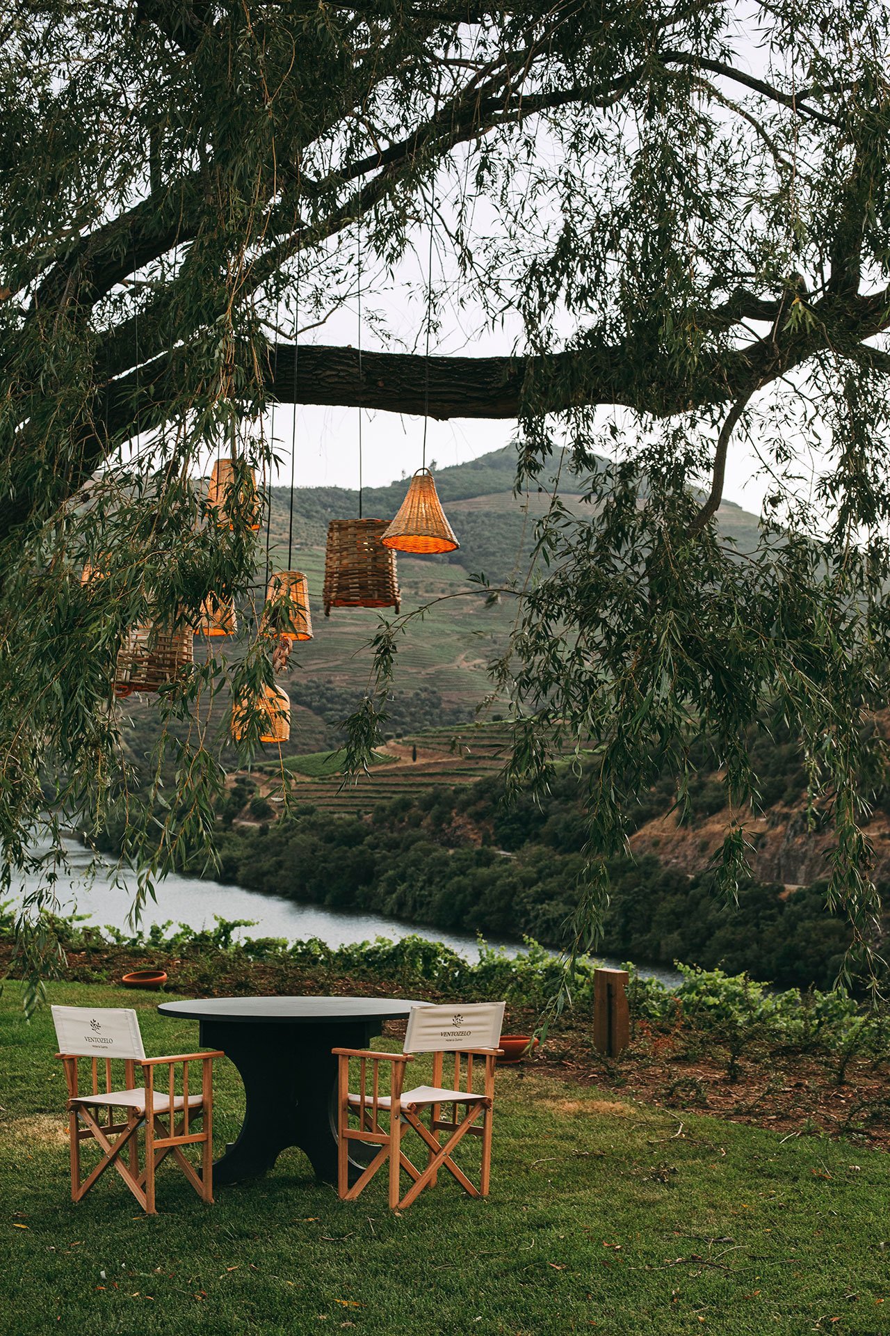 Hotel Ventozelo en el valle de Douro comedor en el exterior