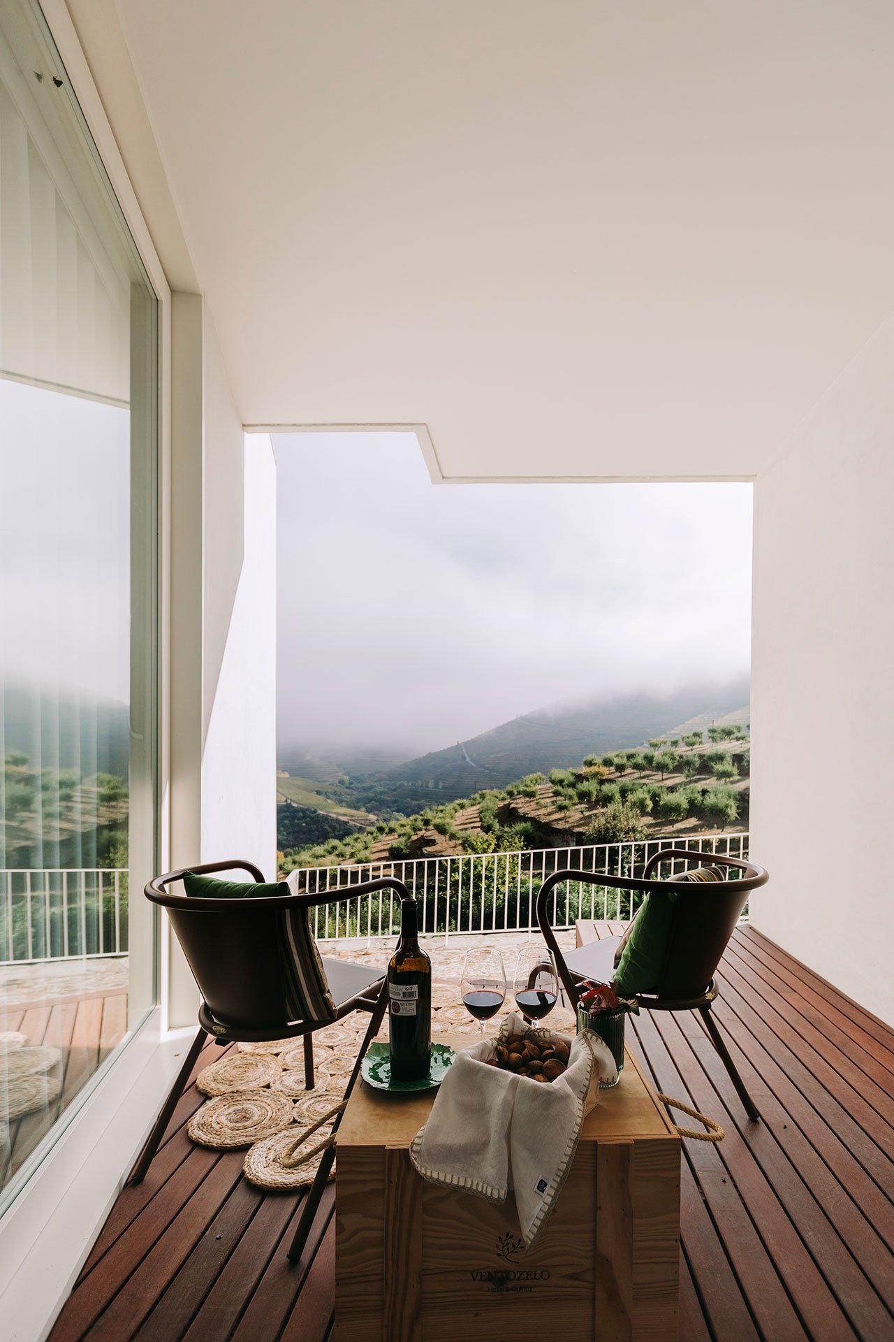 Hotel Ventozelo en el valle de Douro terraza habitacion