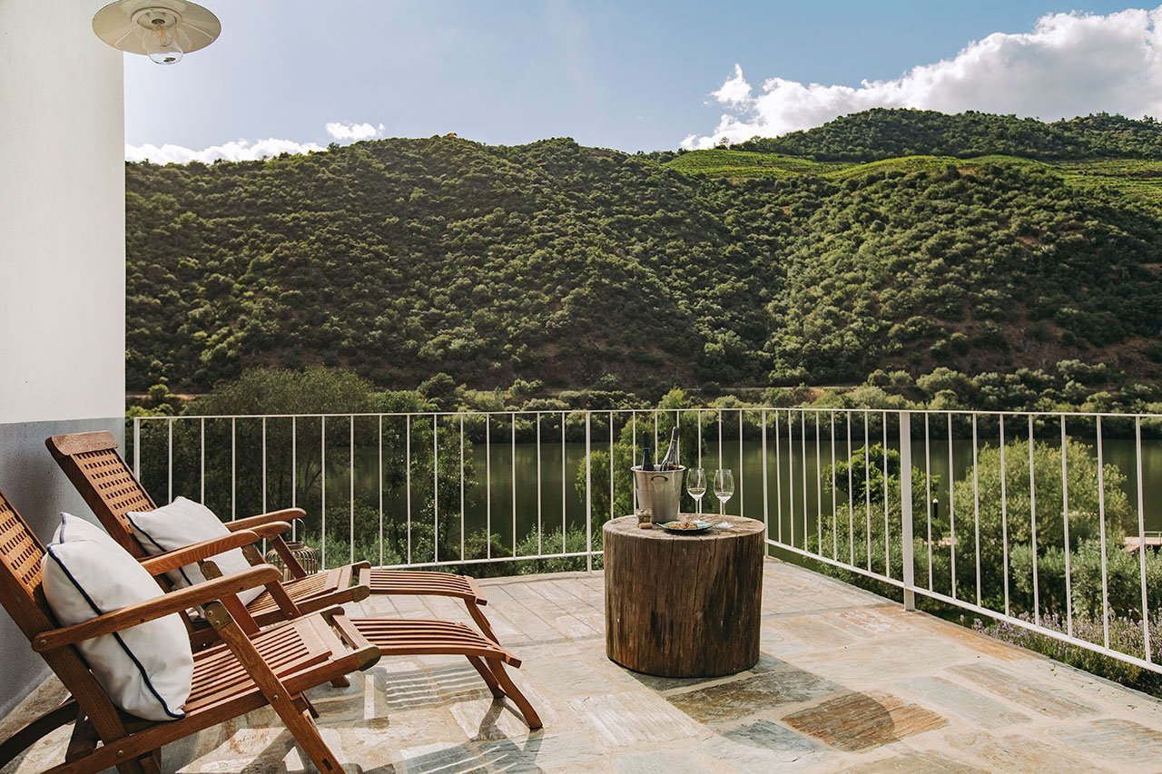 Hotel Ventozelo en el valle de Douro terraza