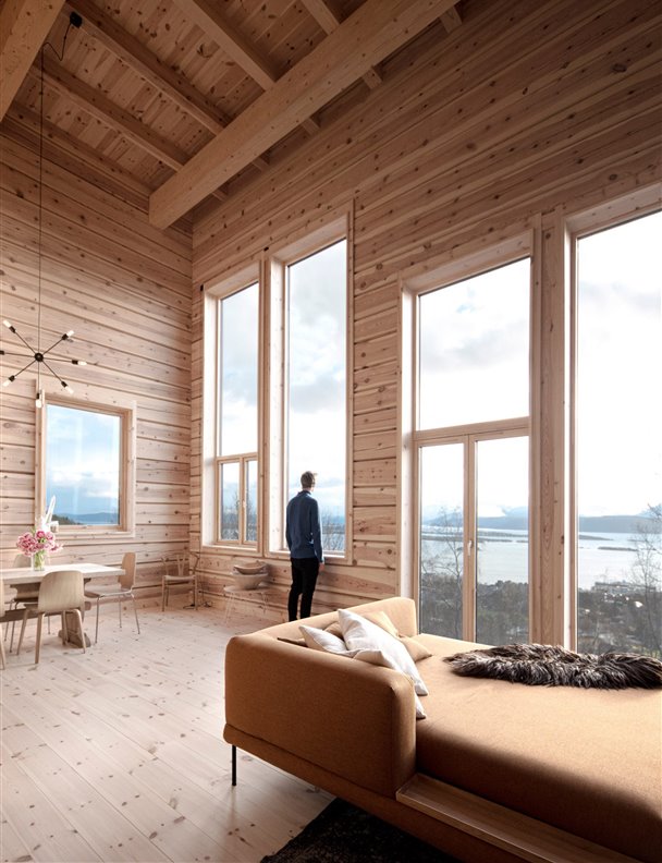 Una moderna cabaña en Suecia para protegerse del frío y de la nieve