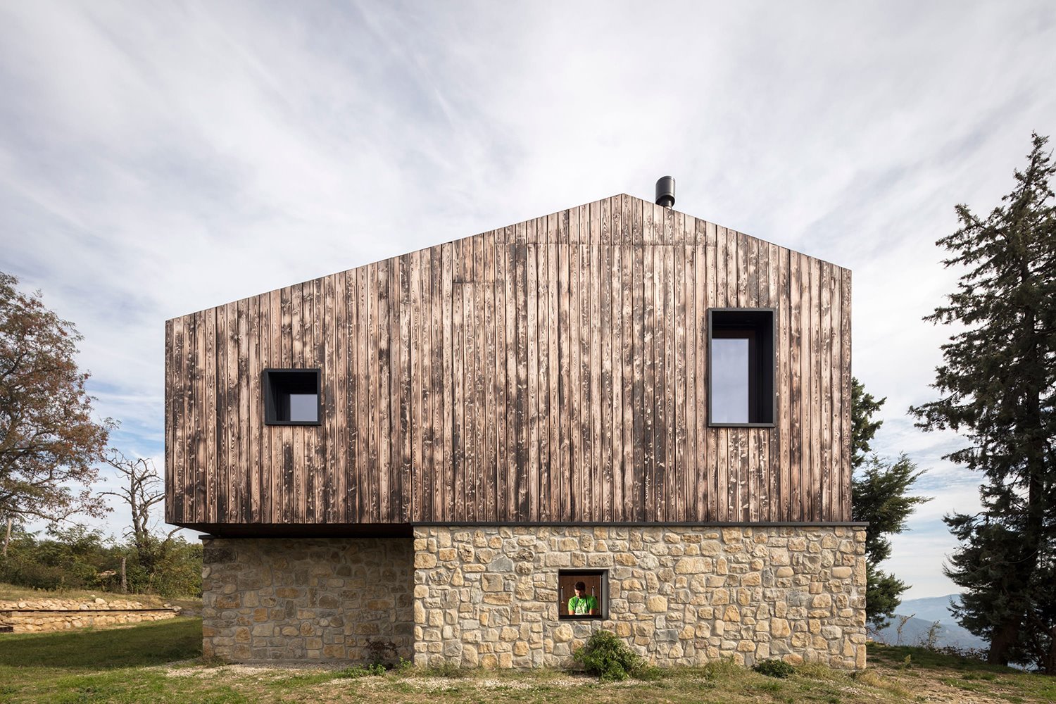 casa rural ca inua ciclostile architettura italia fachada lateral