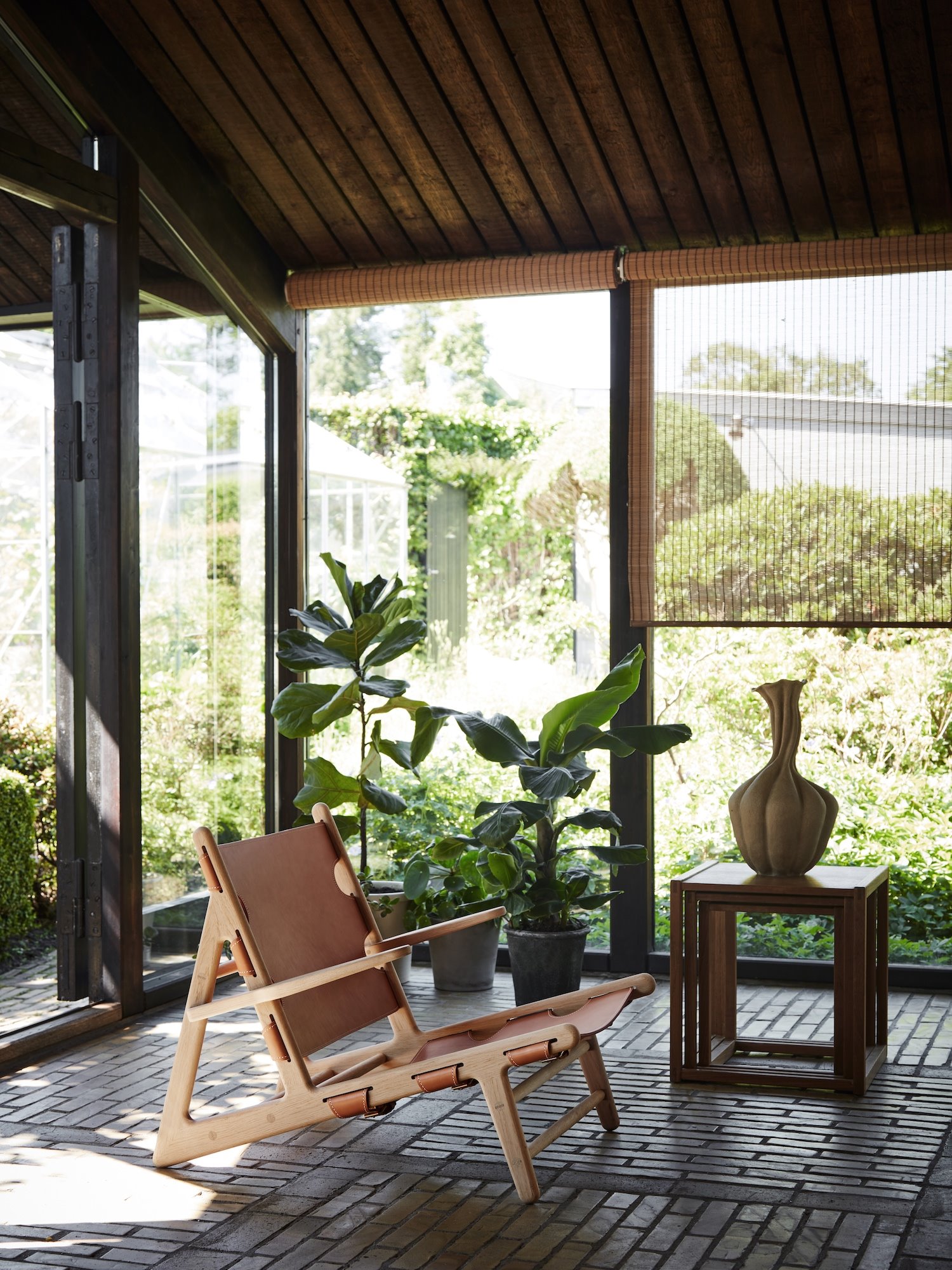 Casa del diseñador danes Bjorge Mogensen rincon de lectura