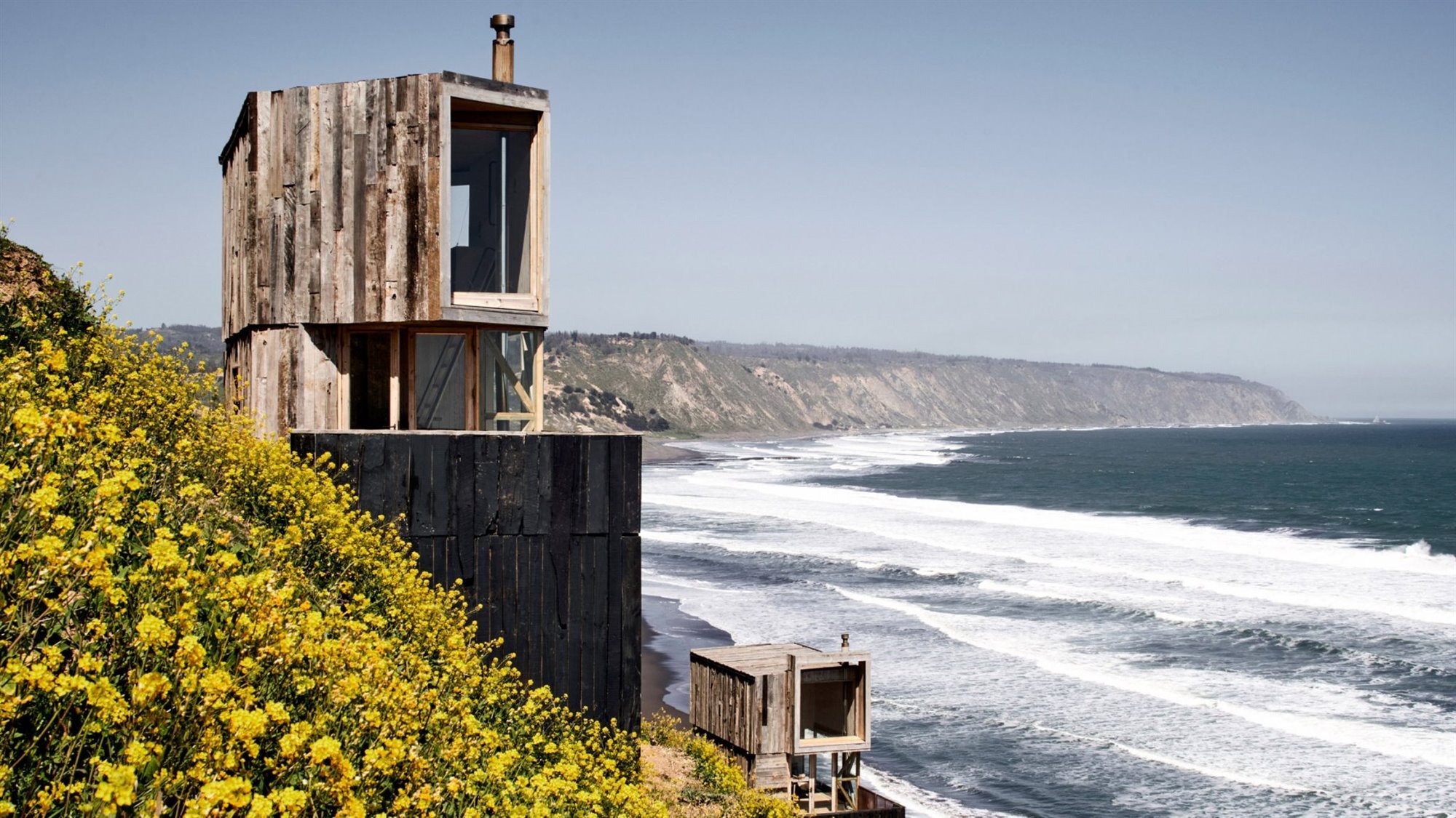 Casa prefabricada en Chile de madera con vistas a la playa