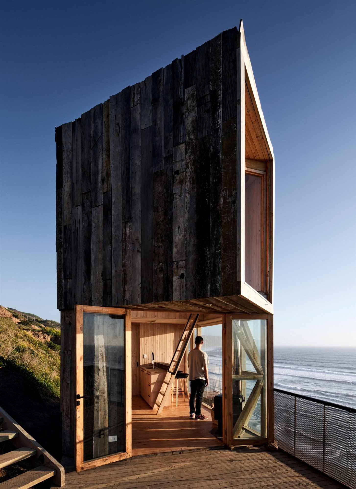 Casa prefabricada en Chile fachada madera