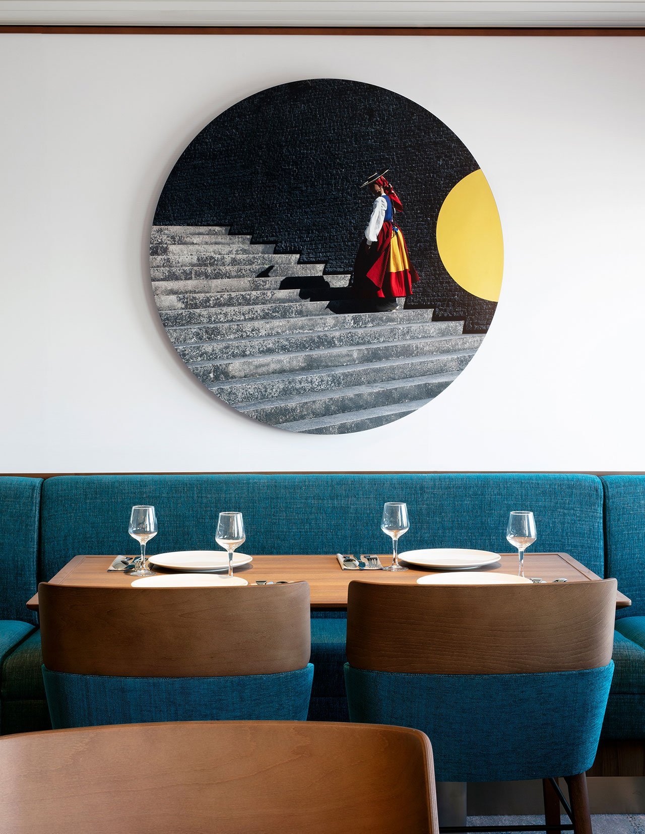 salon comedor del ferry galicia cuadro redondo
