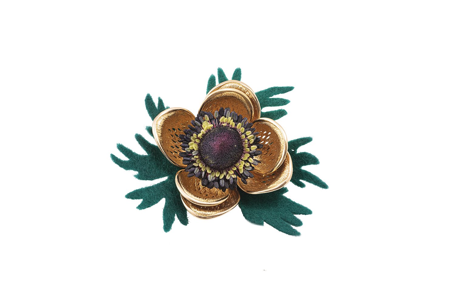 Broche en forma de anémona