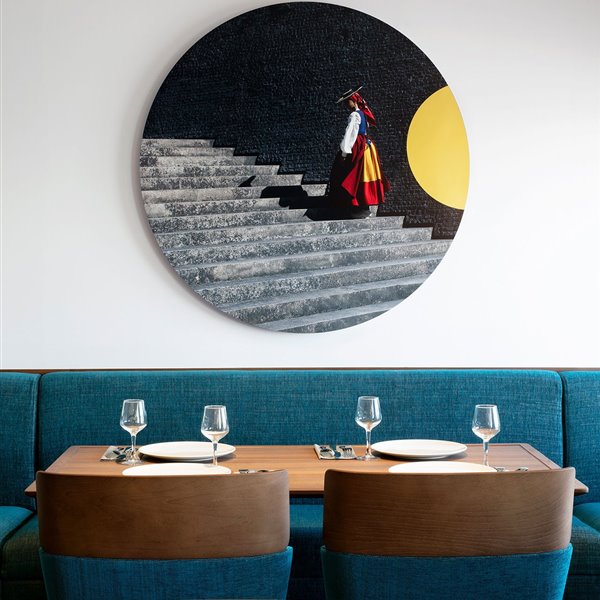 salon comedor del ferry galicia cuadro redondo