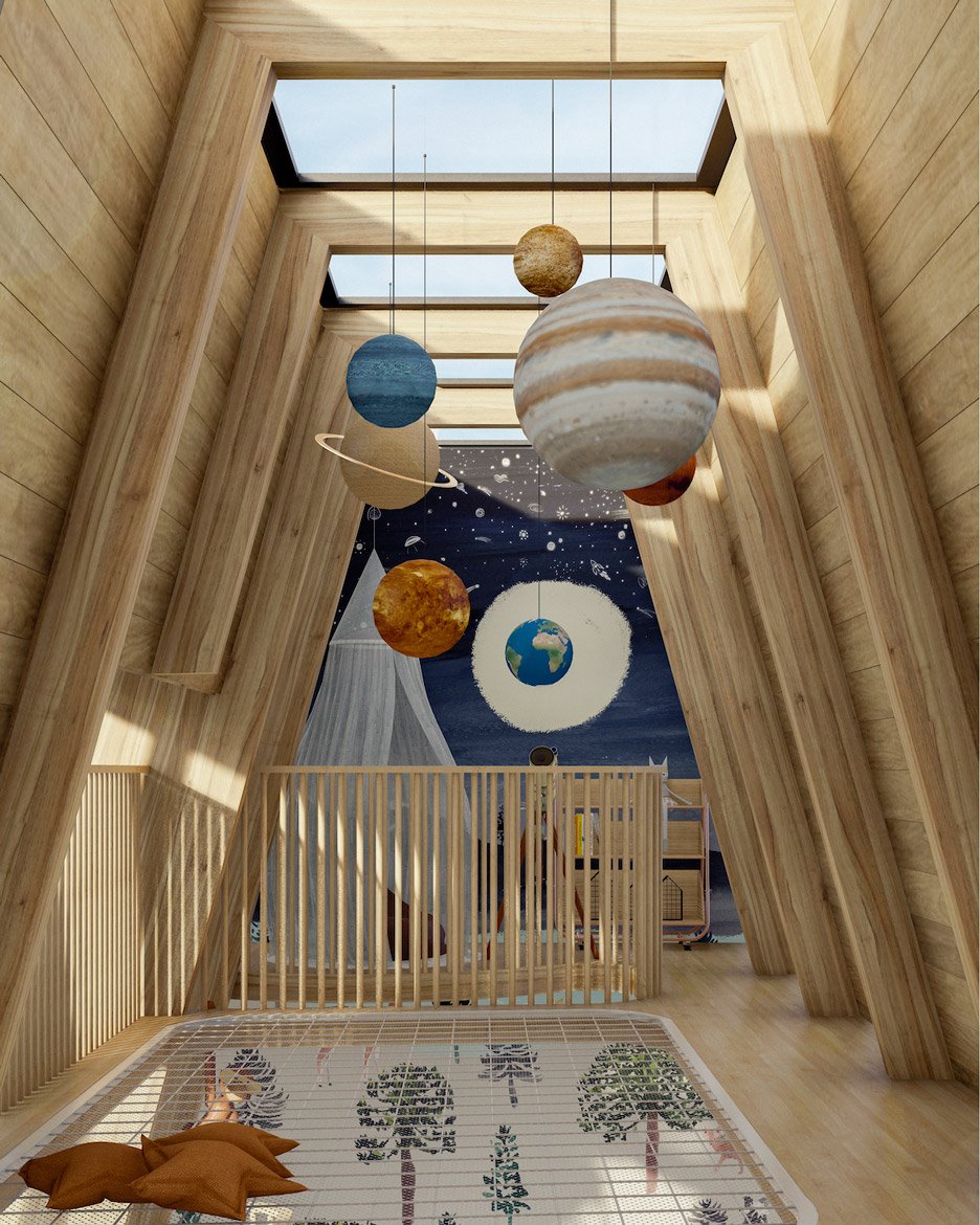 Eco resort en Brasil buhardilla con planetas