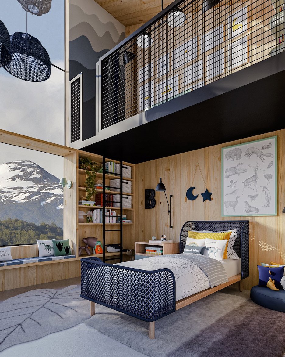 Eco resort en Brasil dormitorio en dos plantas