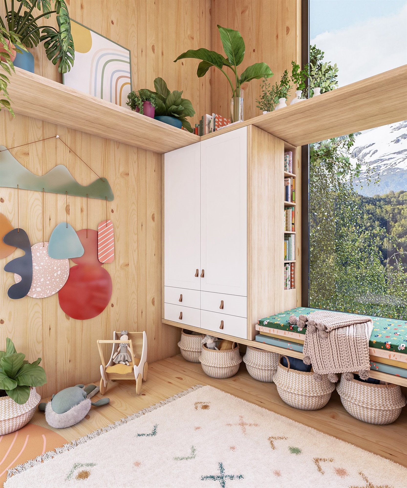 Eco resort en Brasil zona de juegos con cestas