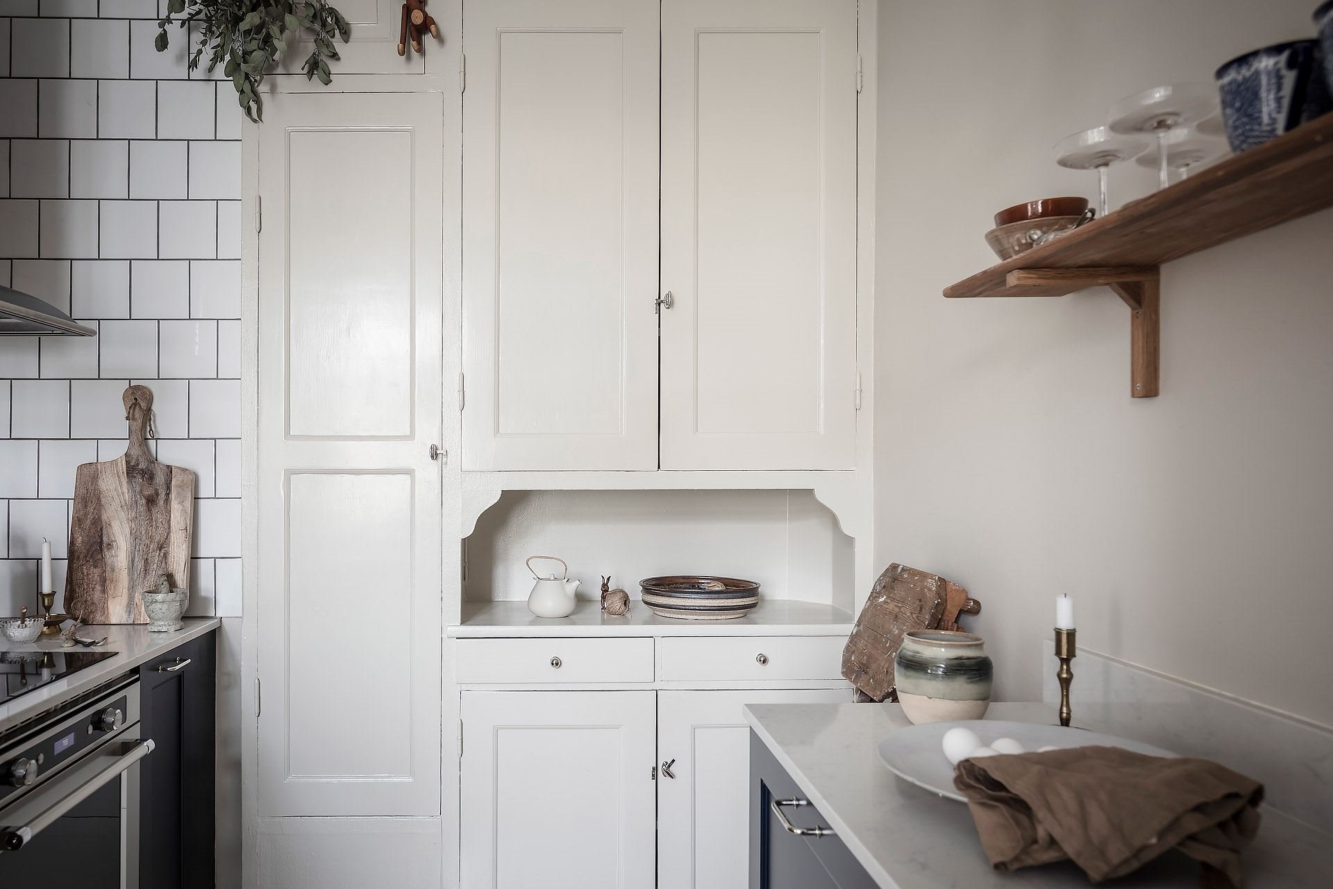 Piso en Estocolmo cocina con muebles a medida