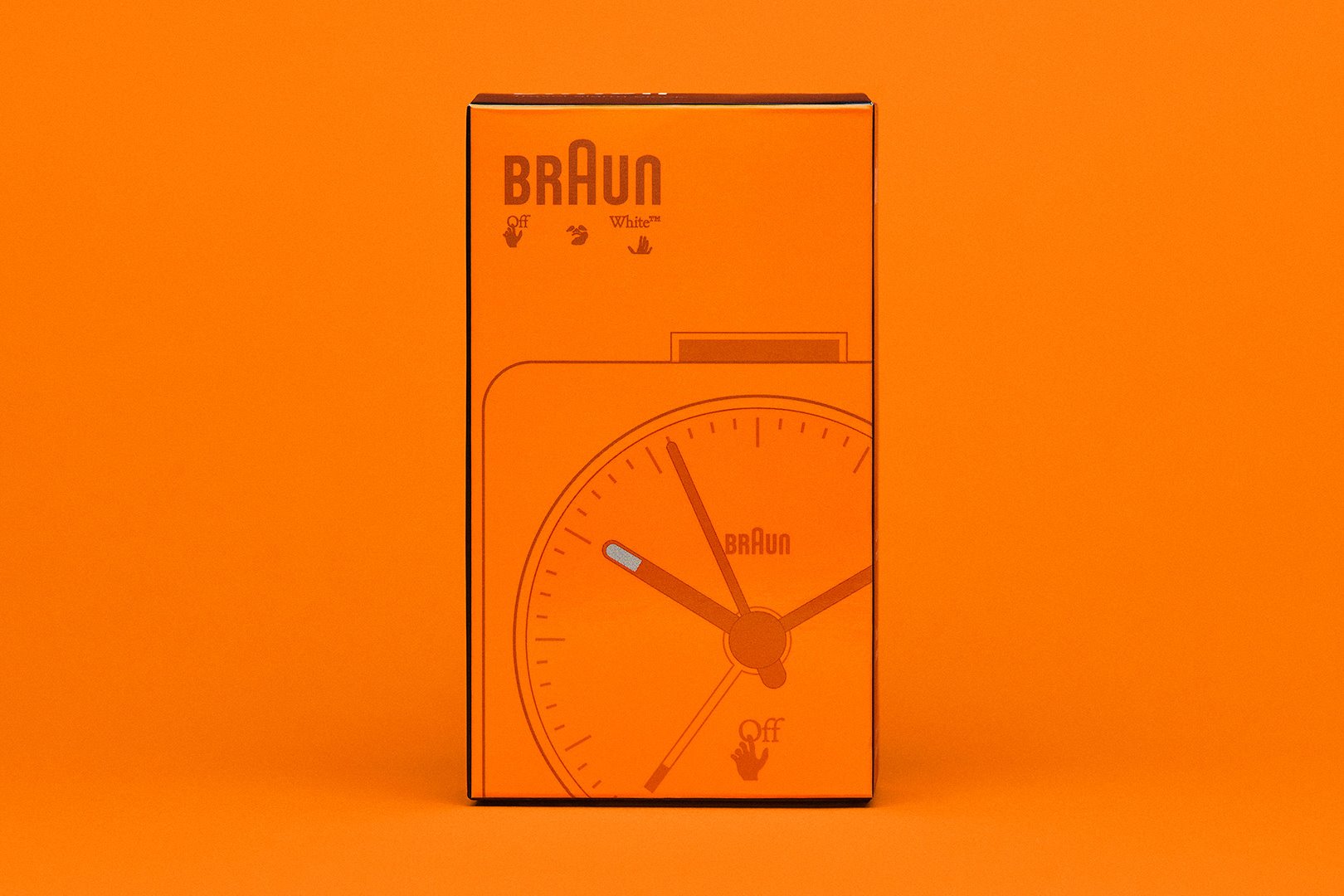 caja naranja reloj braun