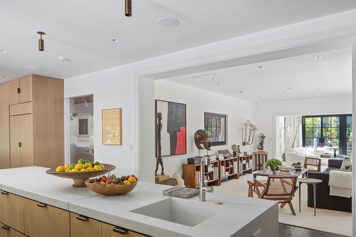 Casa Ellen De Generes y Portia De Rossi en santa Barbara cocina