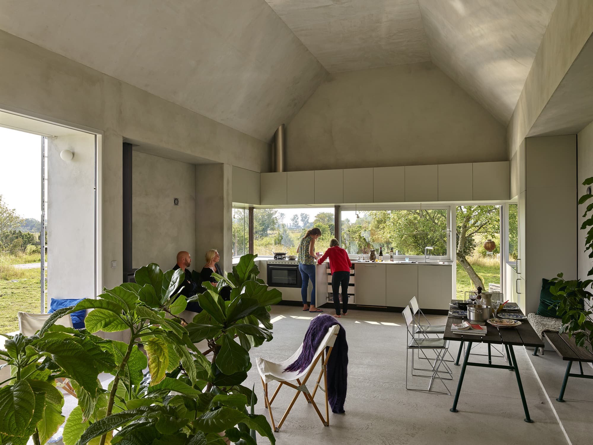 Casa de hormigon moderna cocina