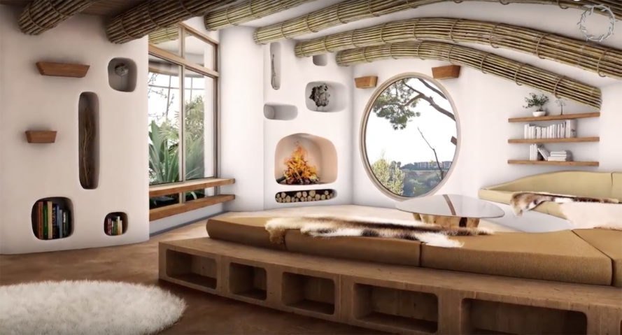 La casa combina el confort con la aplicación de métodos tradicionales de construcción.