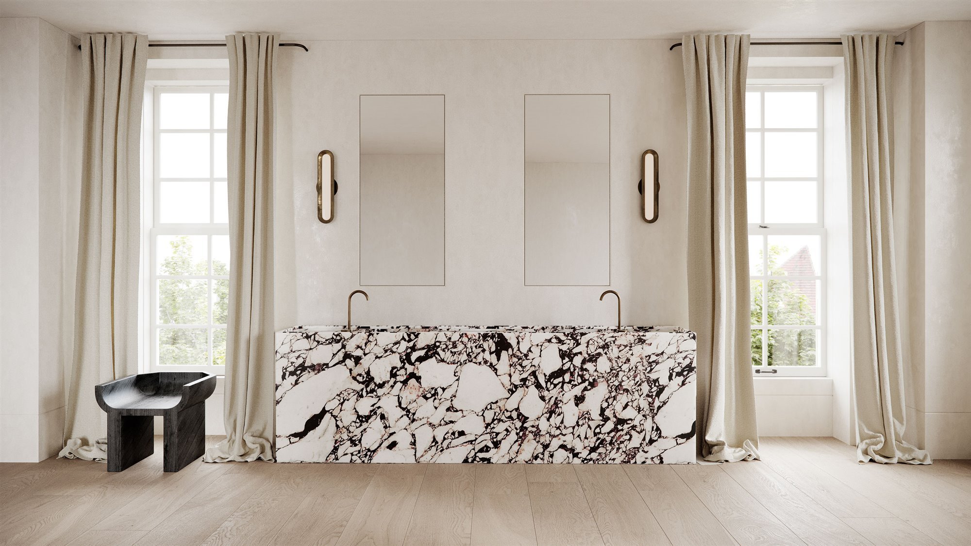 Baño de una casa en Los Angeles