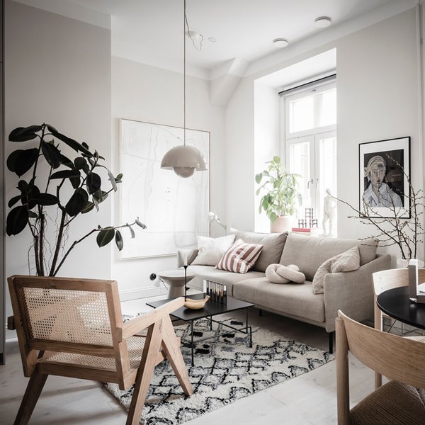 Un minipiso de 28 metros cuadrados con decoración nórdica 