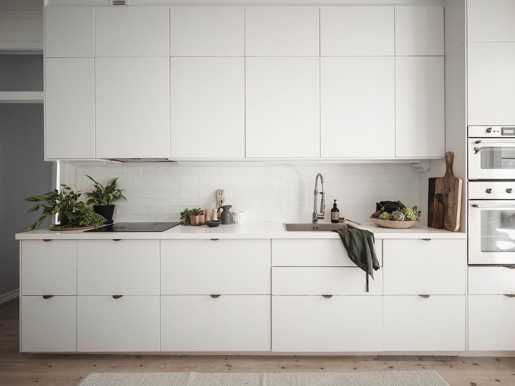 frontal blanco cocina apartamento gotemburgo