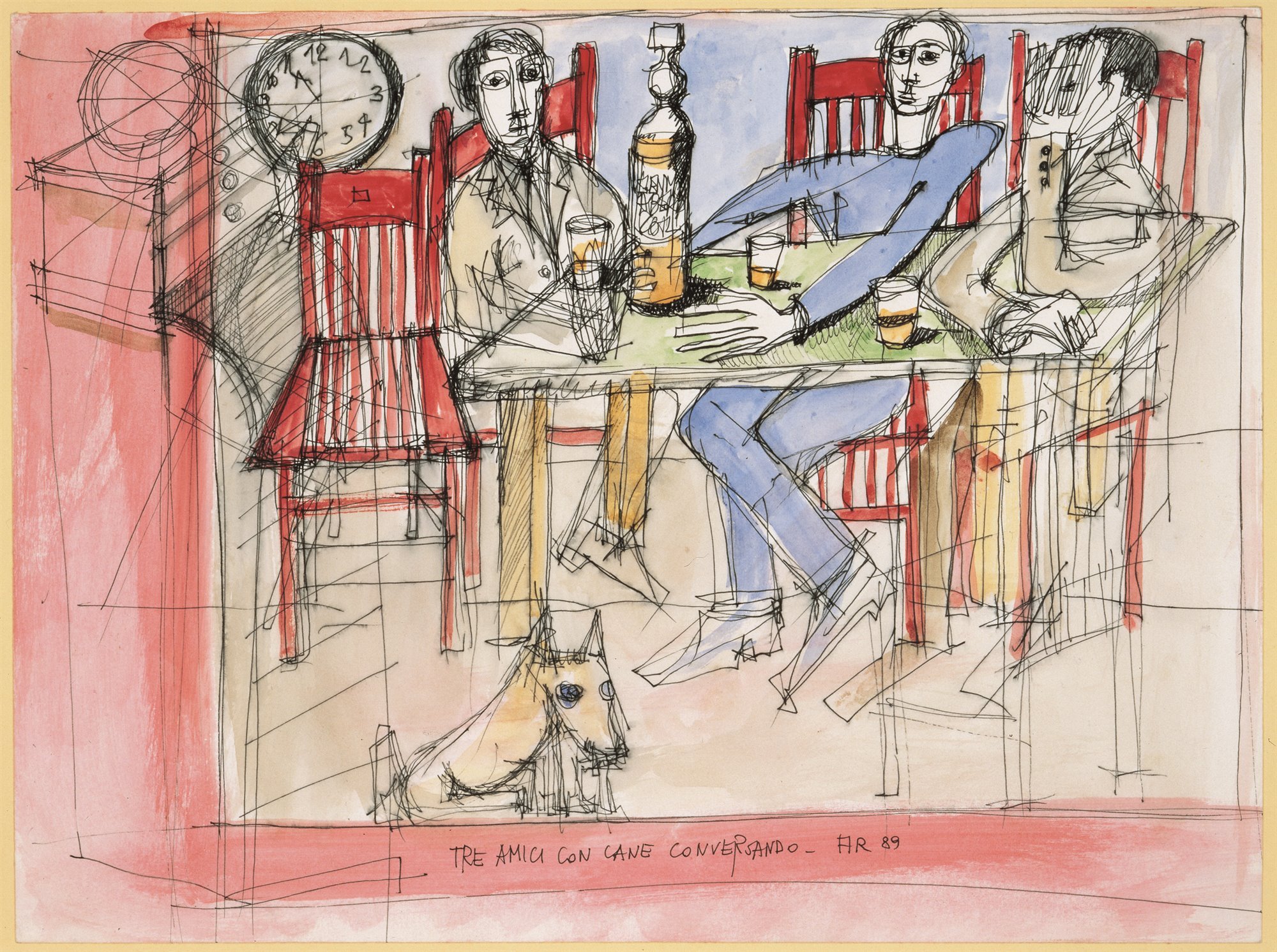 10 Tre amici con cane conversano 1989 - Courtesy Fondazione Aldo Rossi HR