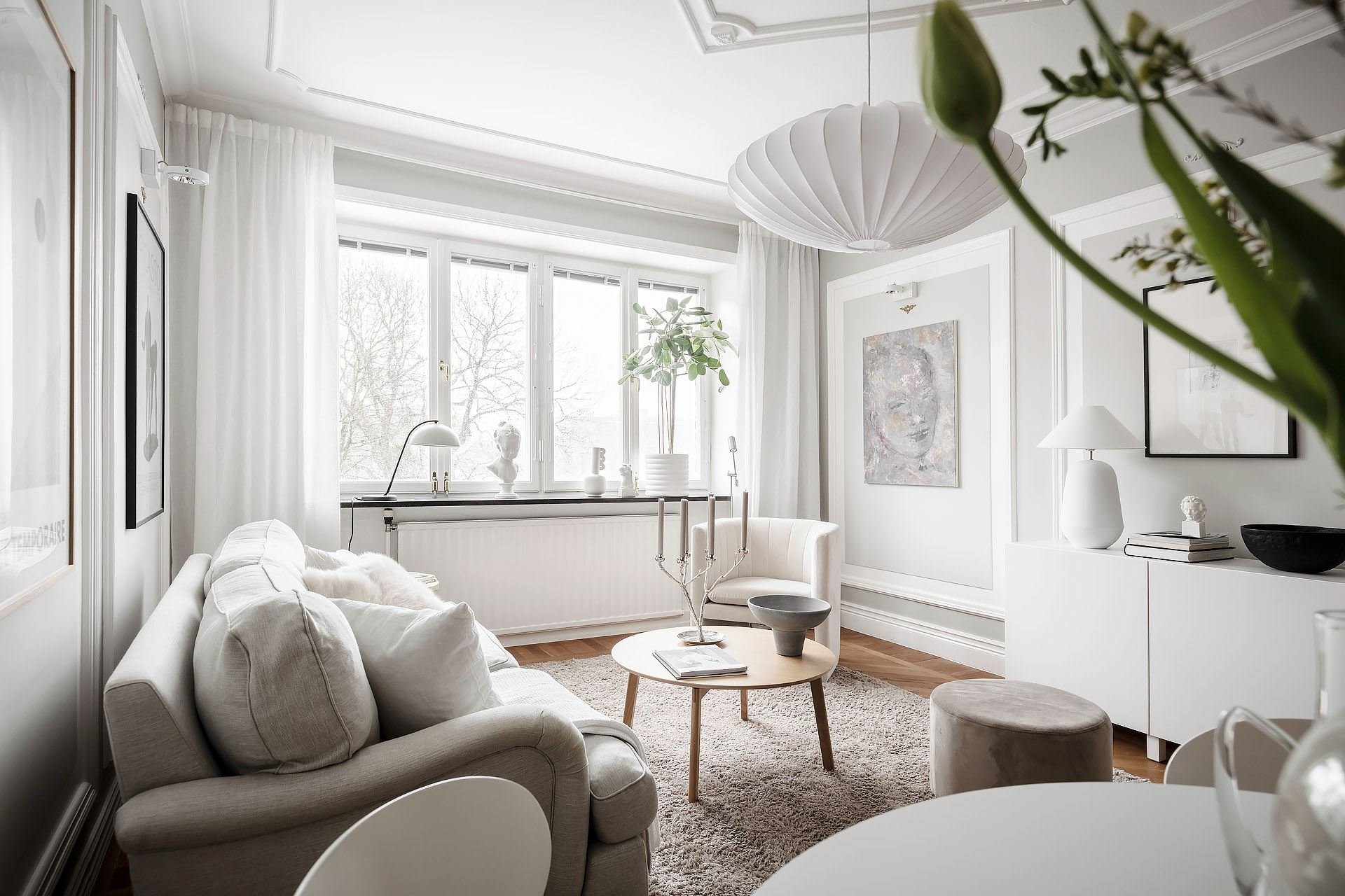 Piso con decoracion nordica salon