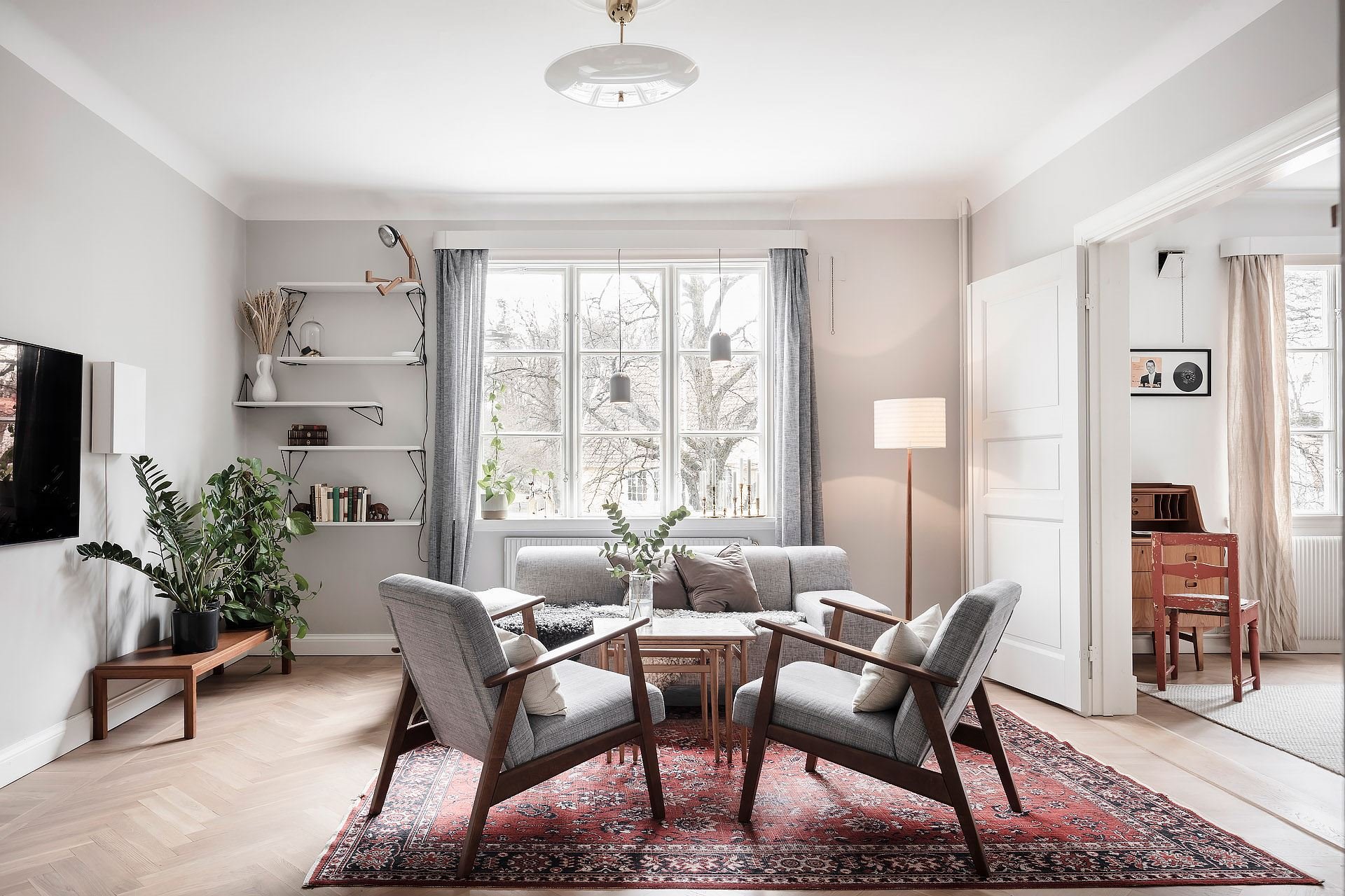 Piso con decoracion nordica salon
