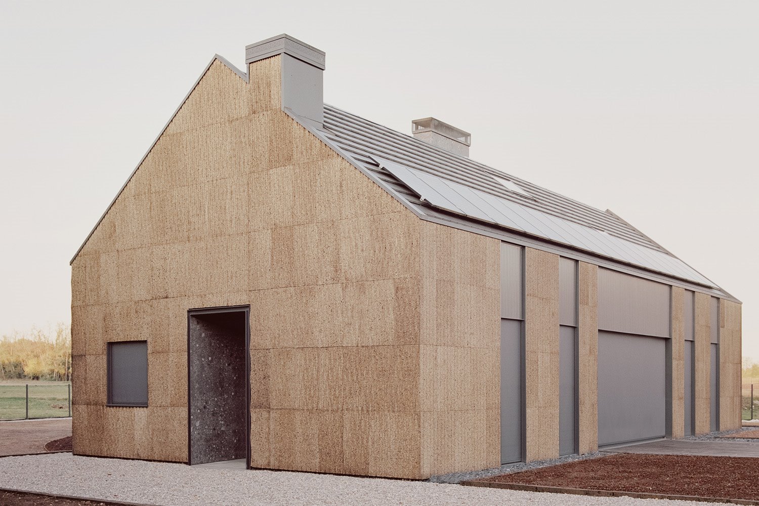 casa prefabricada reciclada corcho casa quattro LCA architetti