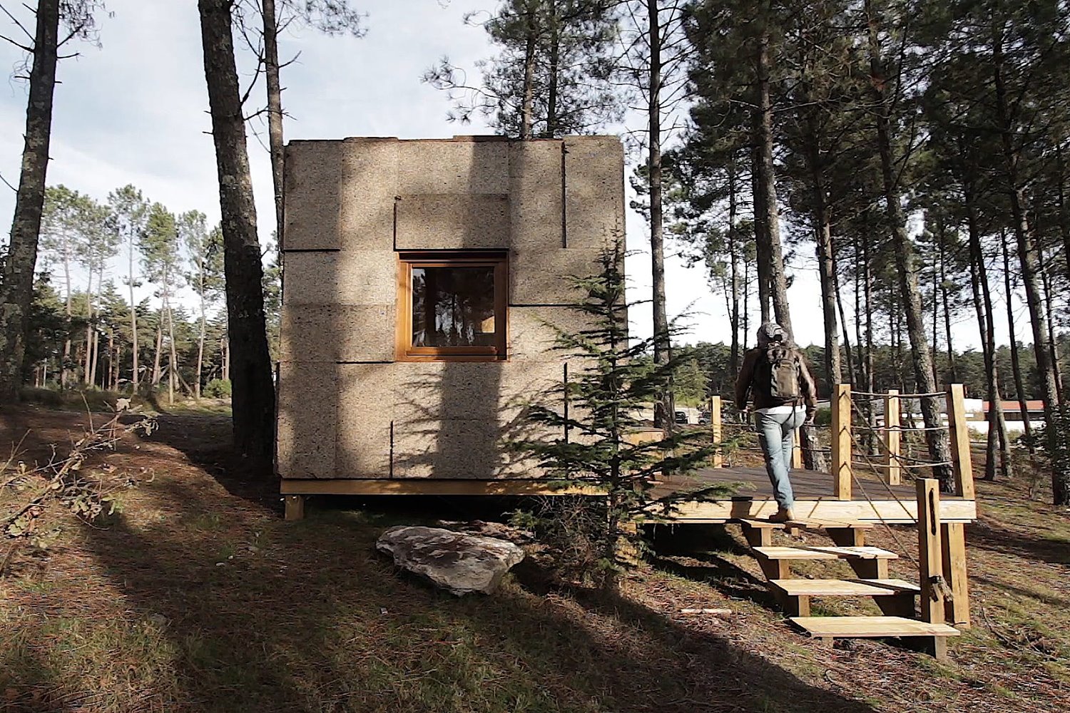 casa prefabricada reciclada corcho ecocubo