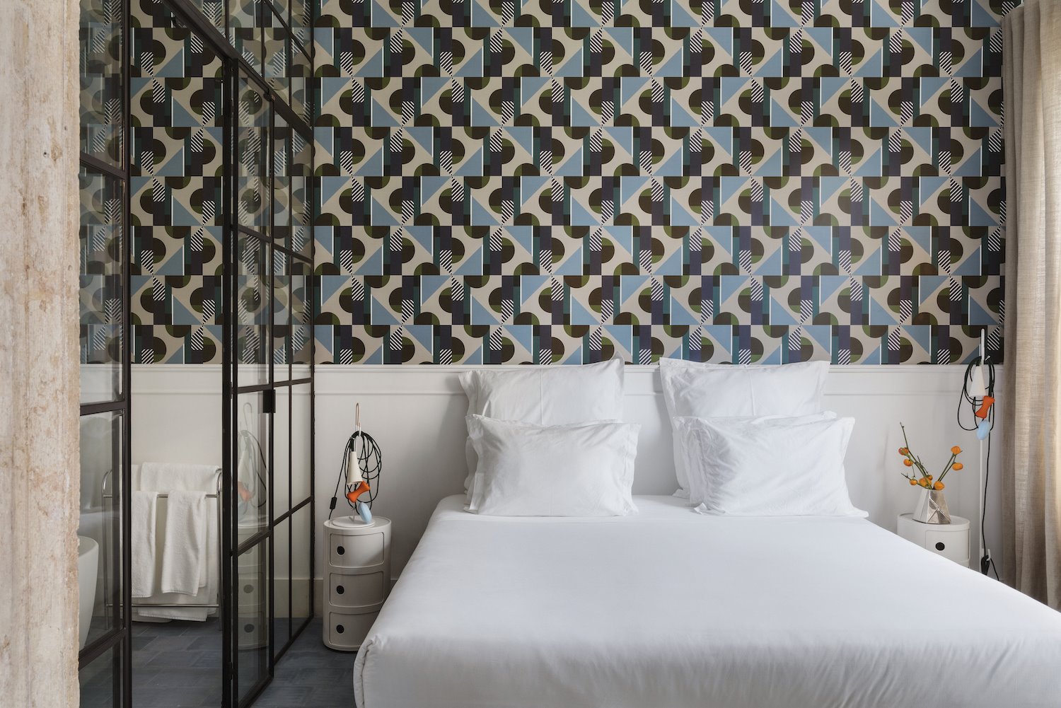 Hotel casa fortunato en Portugal dormitorio con baño