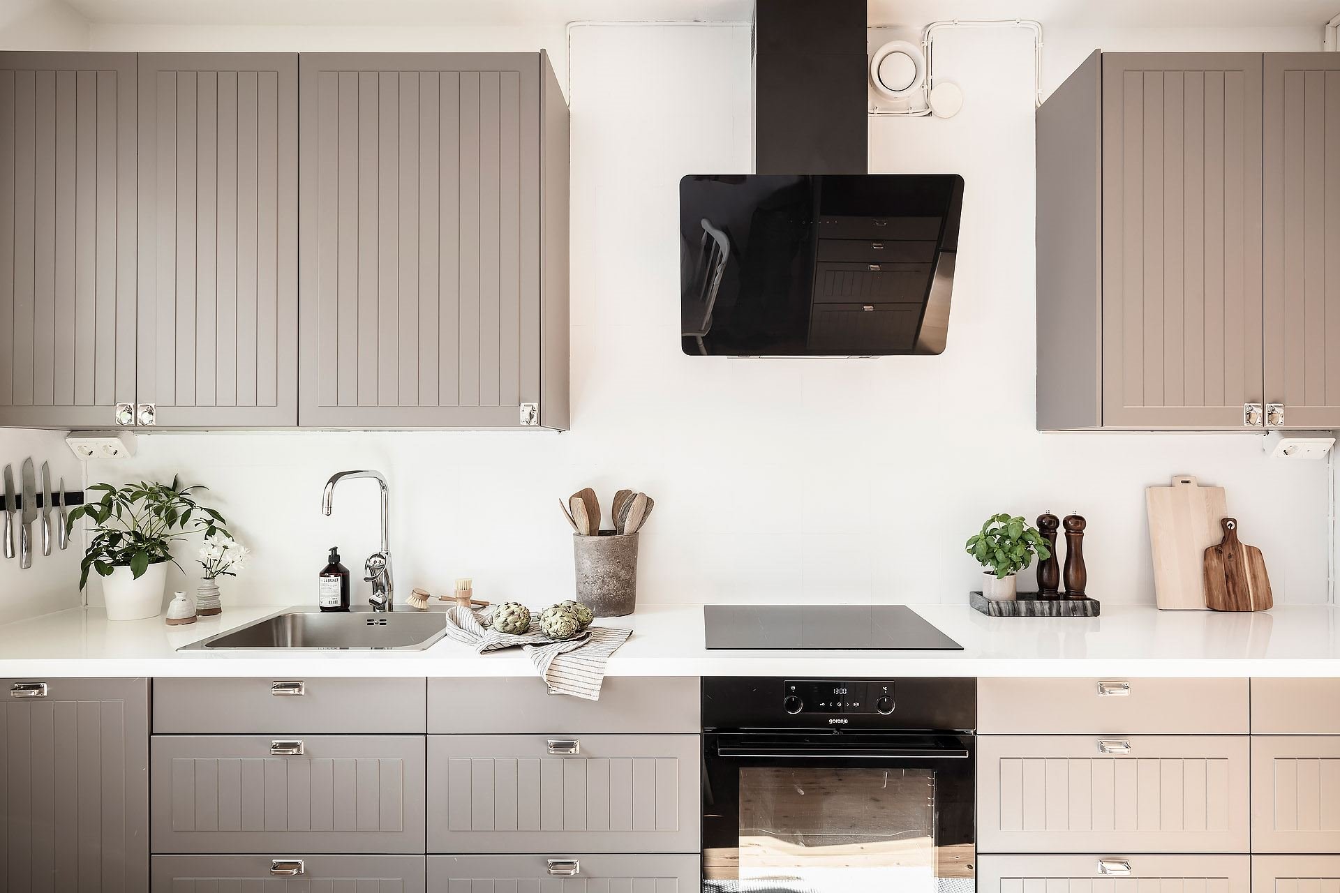 Piso con decoracion nordica y habitaciones con mucha luz cocina