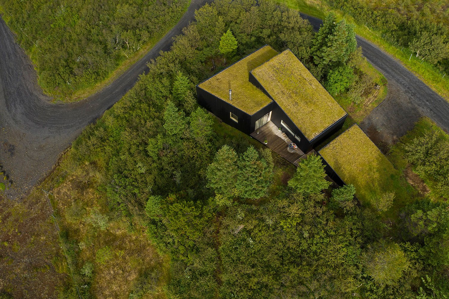 casa thingvallavatn krads-architecture islandia vista de pájaro