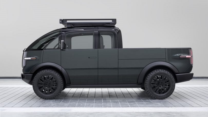 Canoo PickupTruck lateral sin tienda