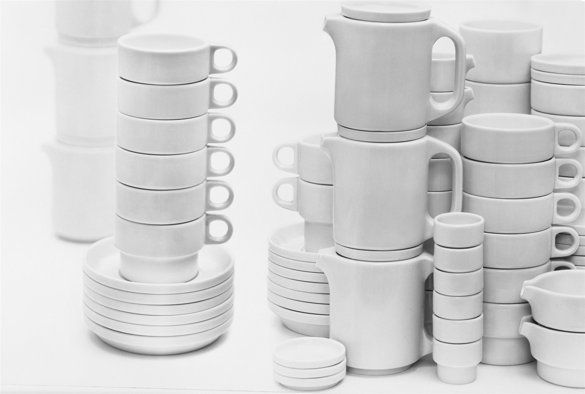 Hans Roericht stackable hotel tableware 1958 HfGArchive Museum Ulm Wolfgang Siol