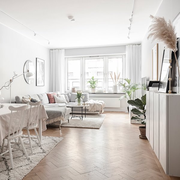 Cómo consiguió ser tan luminoso este piso de 55 metros decorado en estilo nórdico