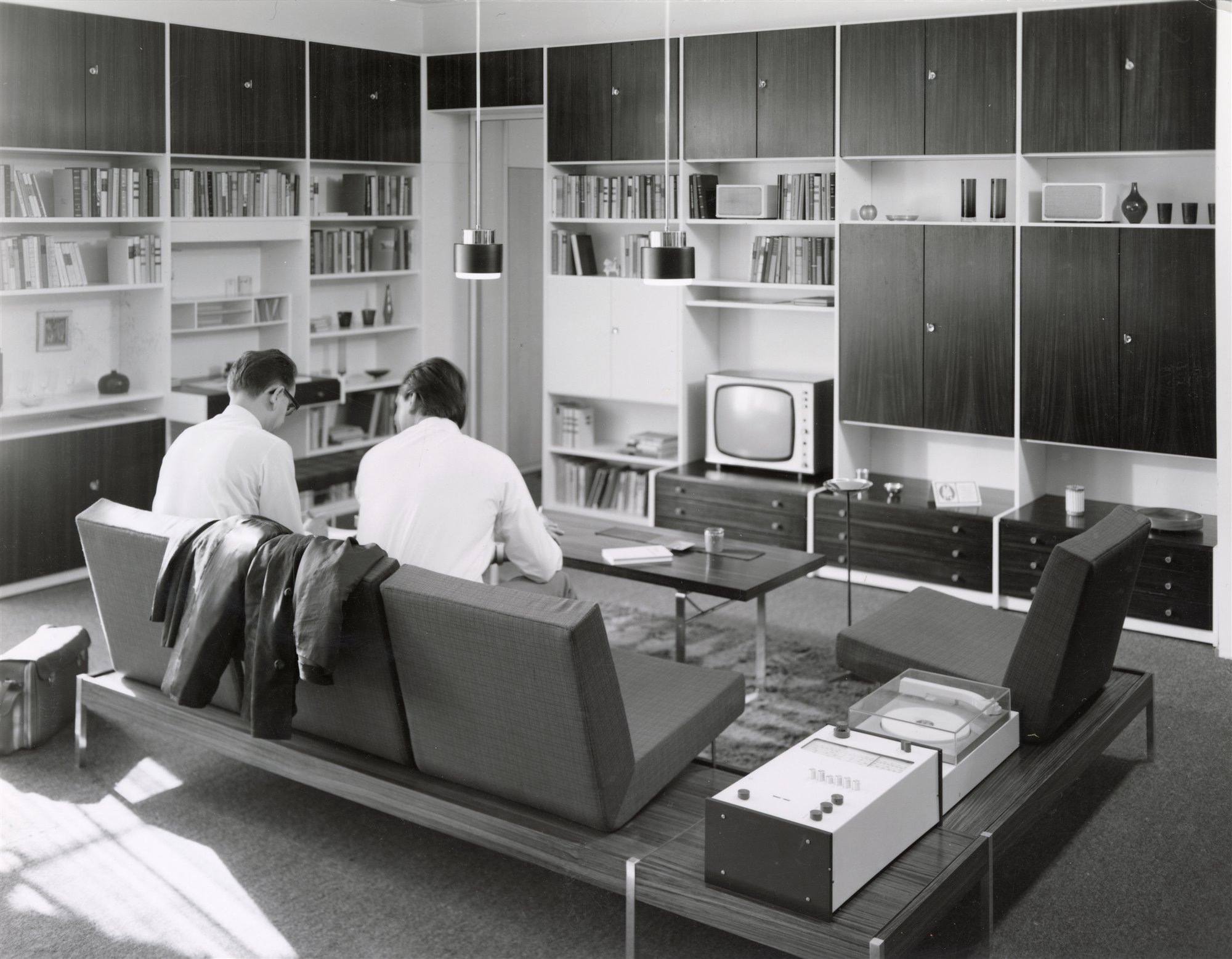 Rudolf Horn and Eberhardt Wüstner MDW shelving system 1967 Archive Rudolf Horn photo Friedrich Weimer Dresden