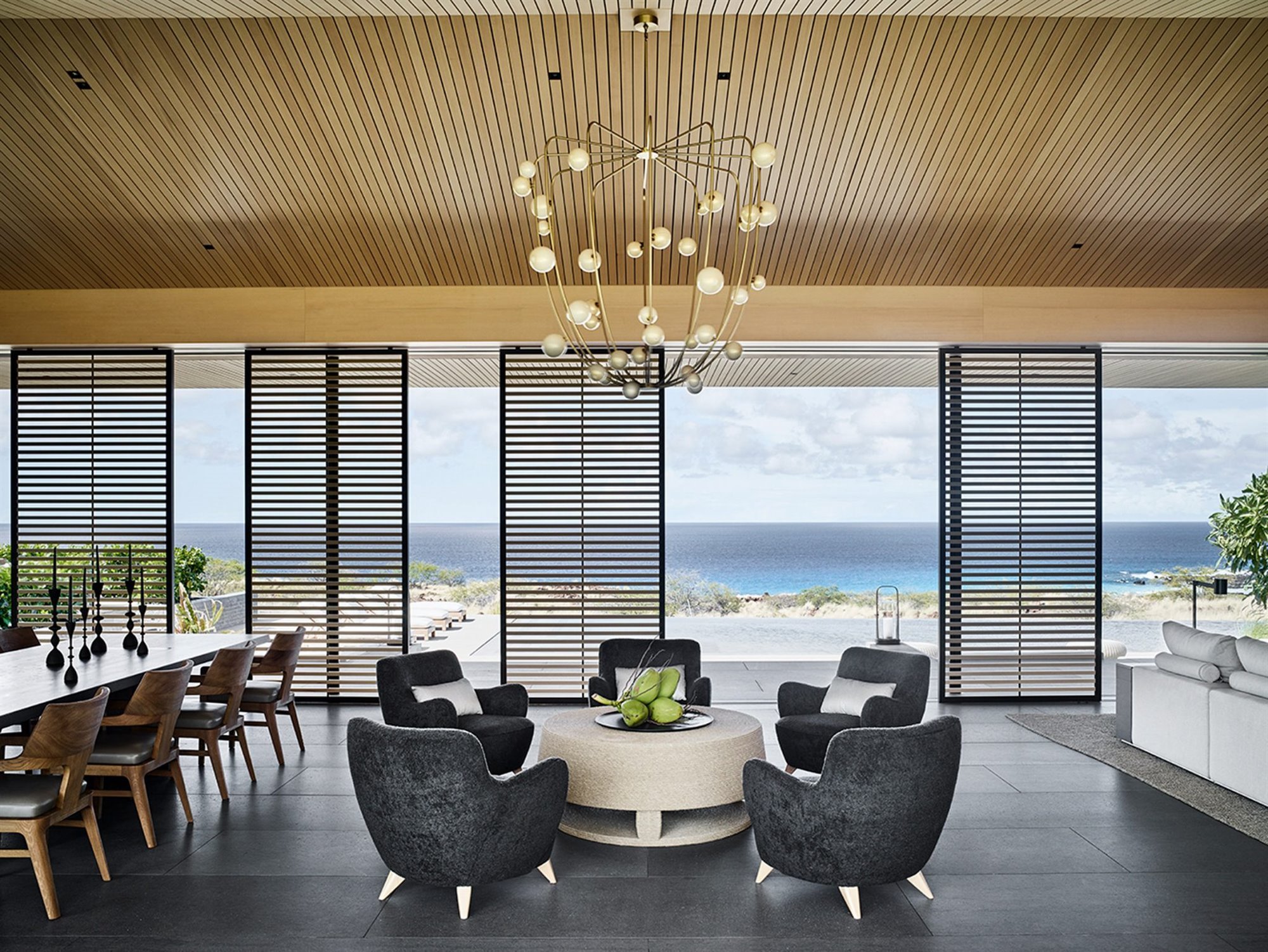 Casa moderna en Hawaii comedor