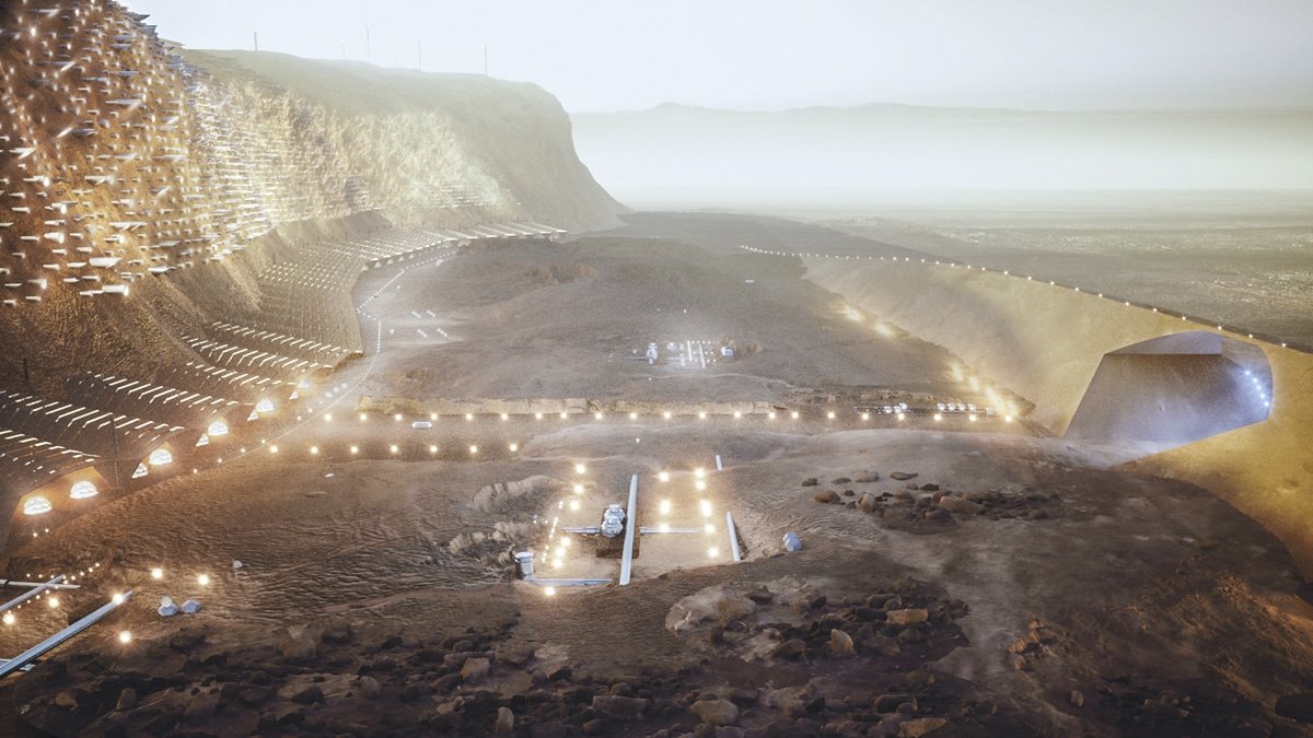 Proyecto del estudio Abiboo de la primera ciudad sostenible en Marte