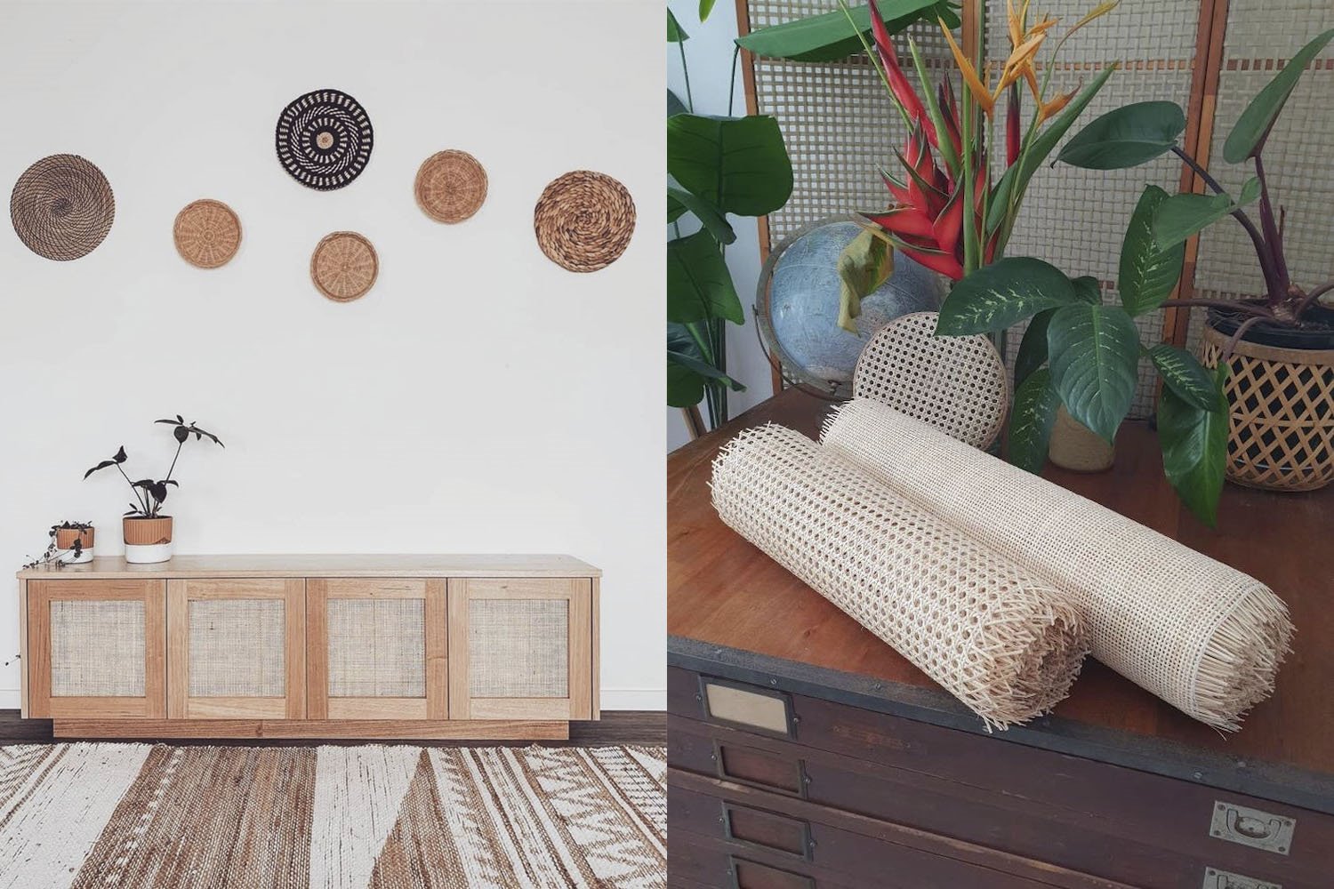 Mueble con frontales de rejilla