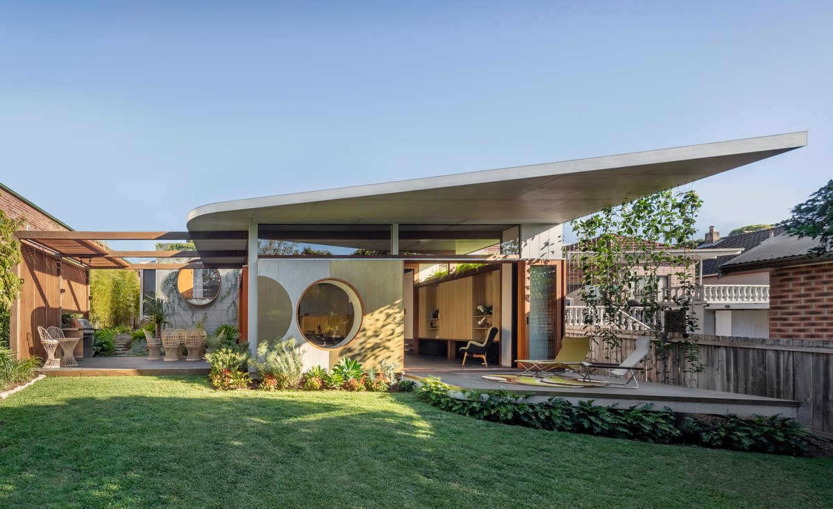 Casa moderna con fachada de hormigon en Sidney fachada