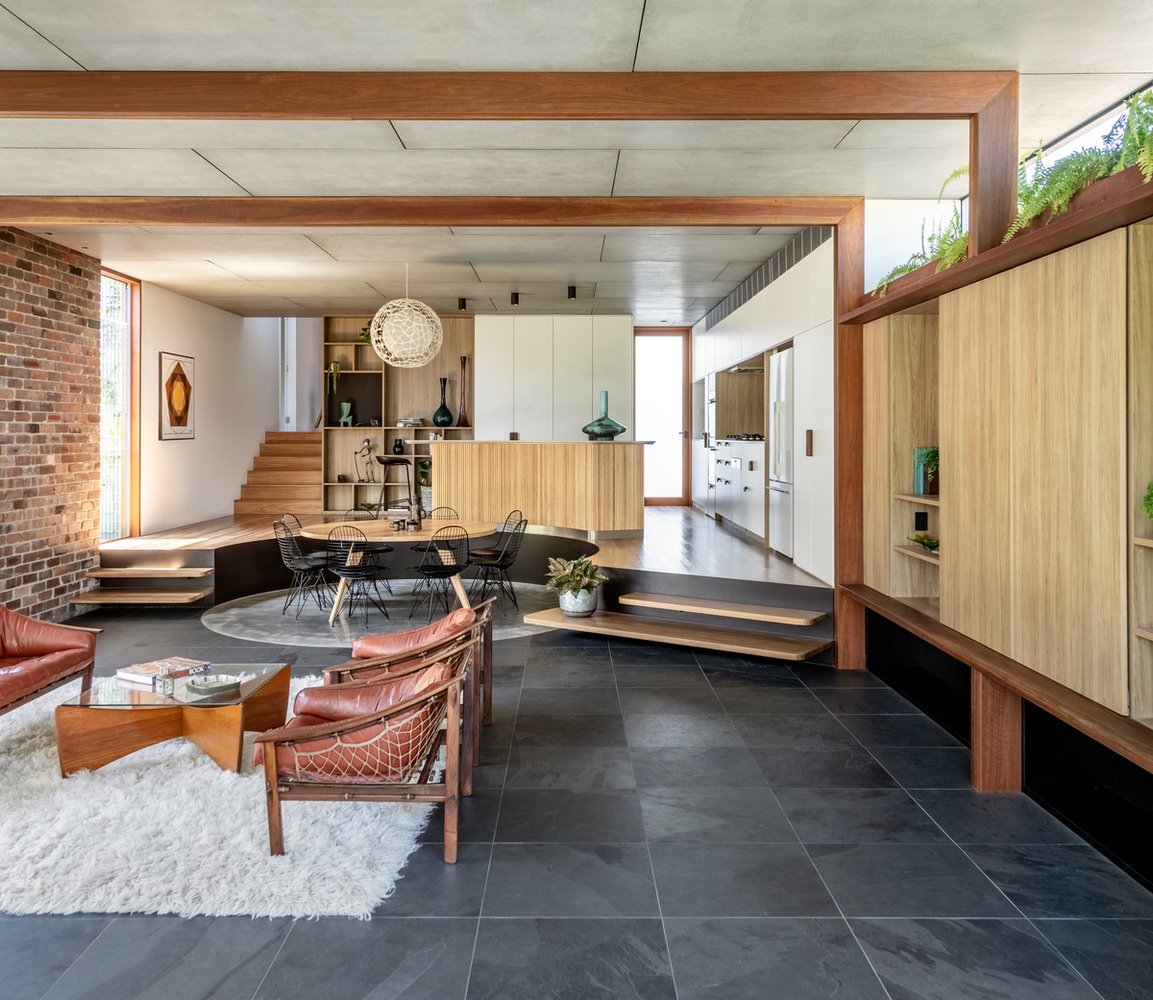 Casa moderna con fachada de hormigon en Sidney salon