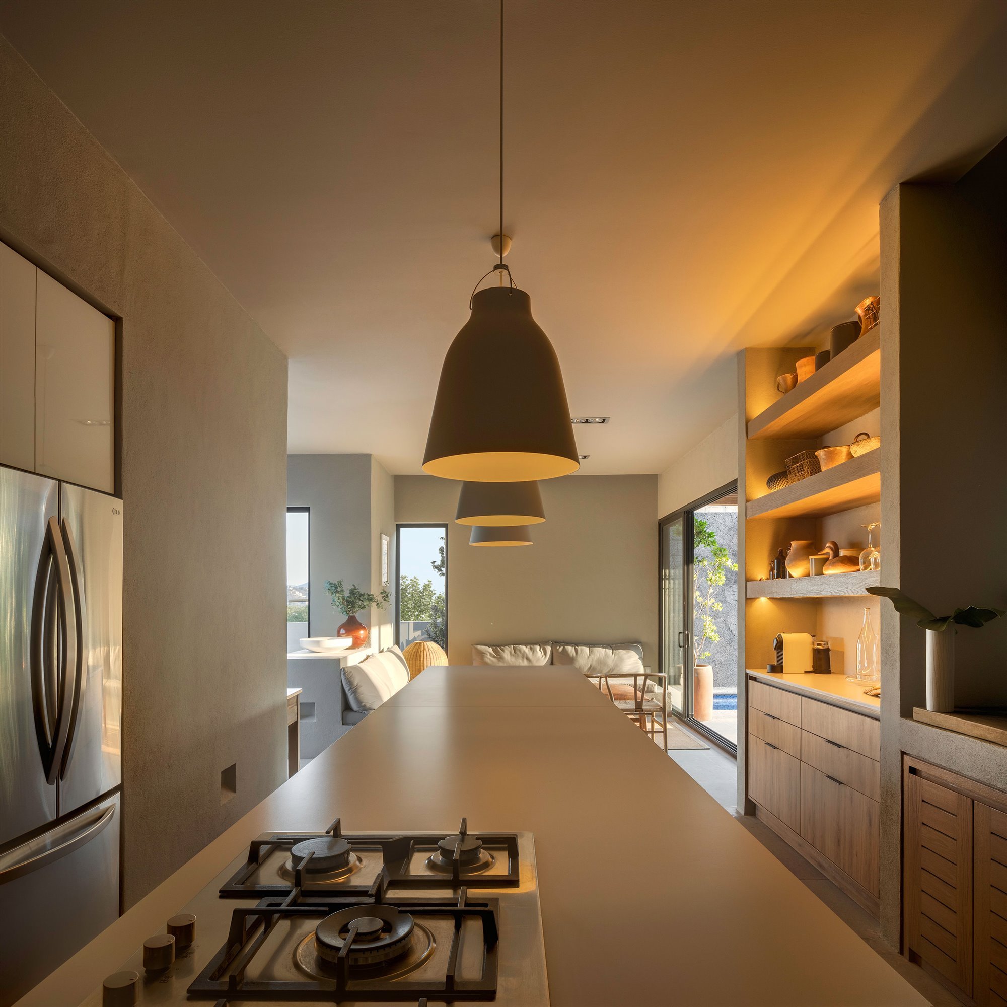 Casa en mexico con techos de madera cocina