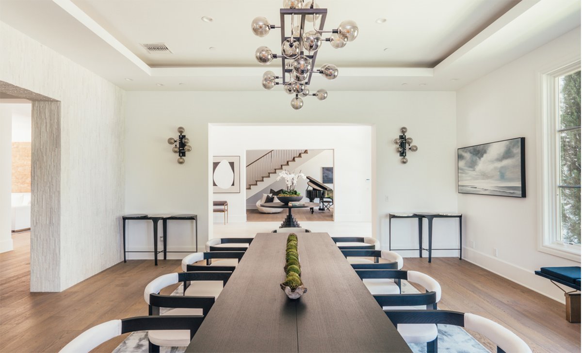 comedor-la-mansion-de madonna en los angeles