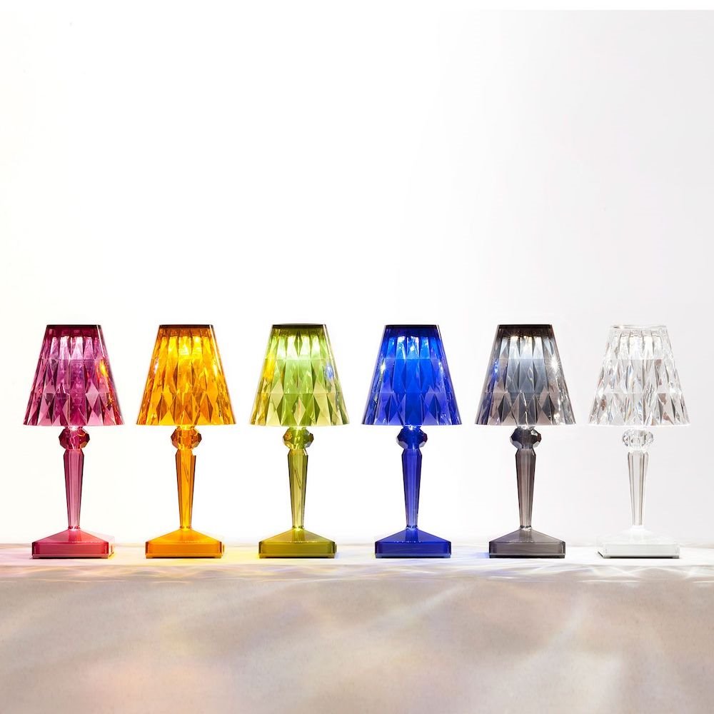 Lámpara moderna de cristal portátil Kartell Battery