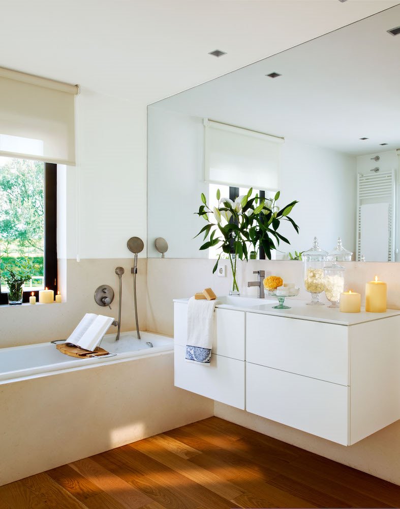 Espejo moderno pared baño