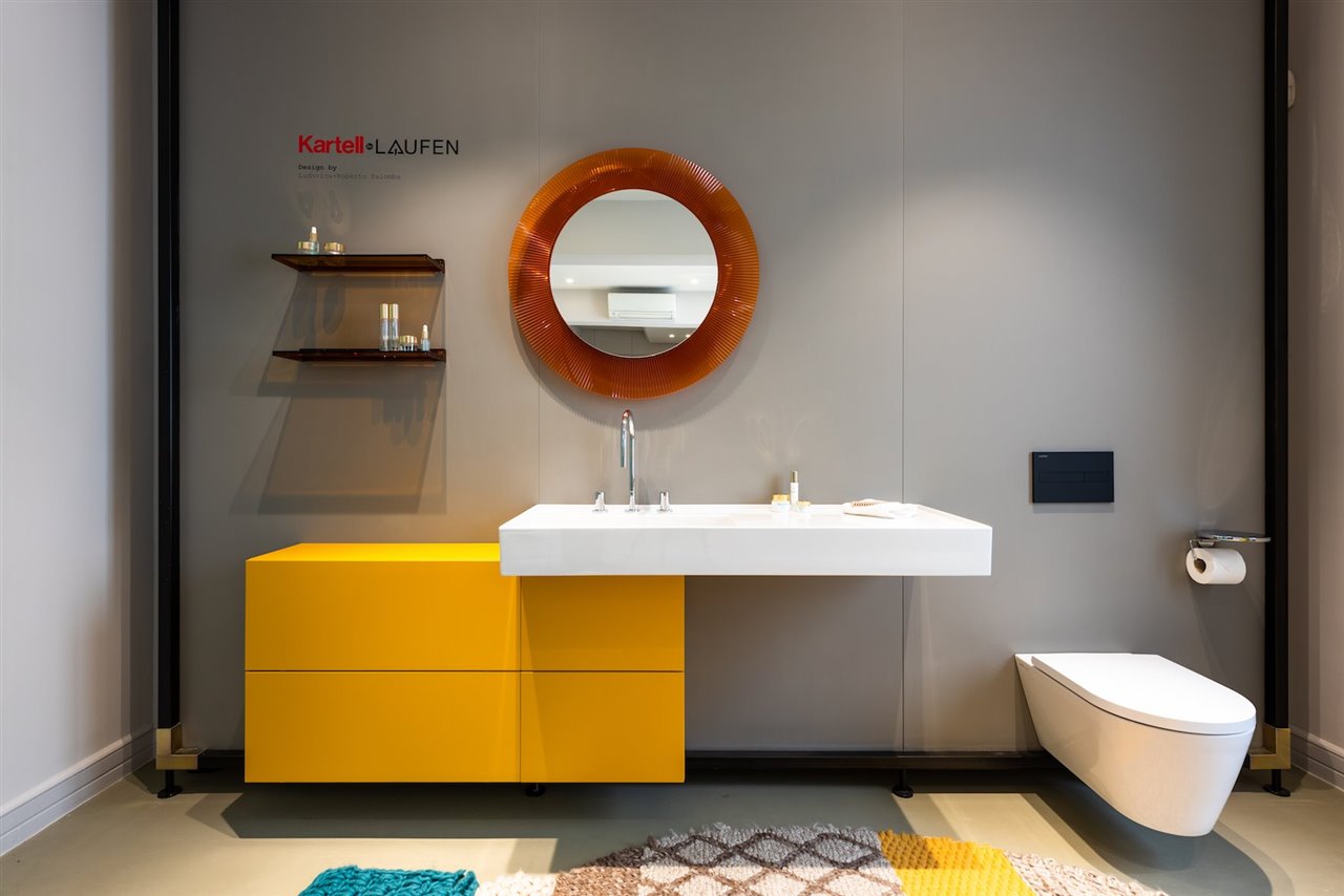 El color protagoniza la colección de Kartell para Laufen, diseñada por Ludovica y Roberto Palomba.