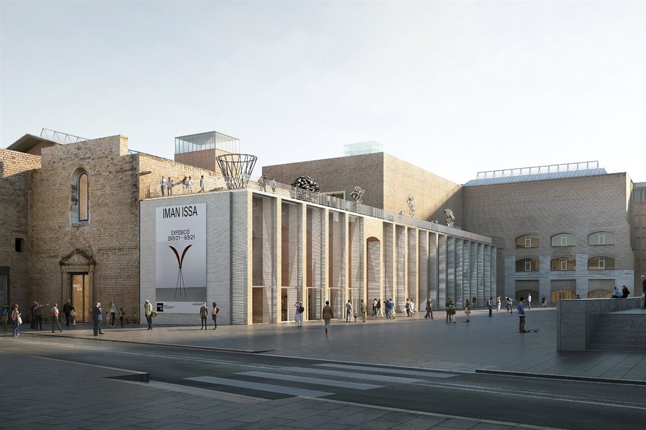La propuesta busca una mejor integración del museo con el entorno de la Plaza dels Àngels.