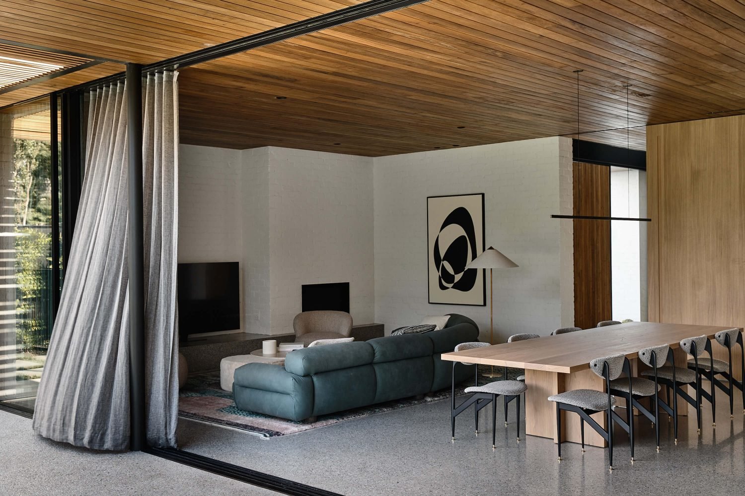 Casa moderna en Australia salon abierto